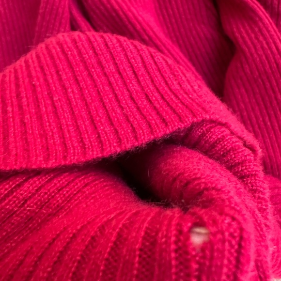 Dark Red Oxblood Cashmere Turtleneck Knit Sweater ~ L - Picture 11 of 13